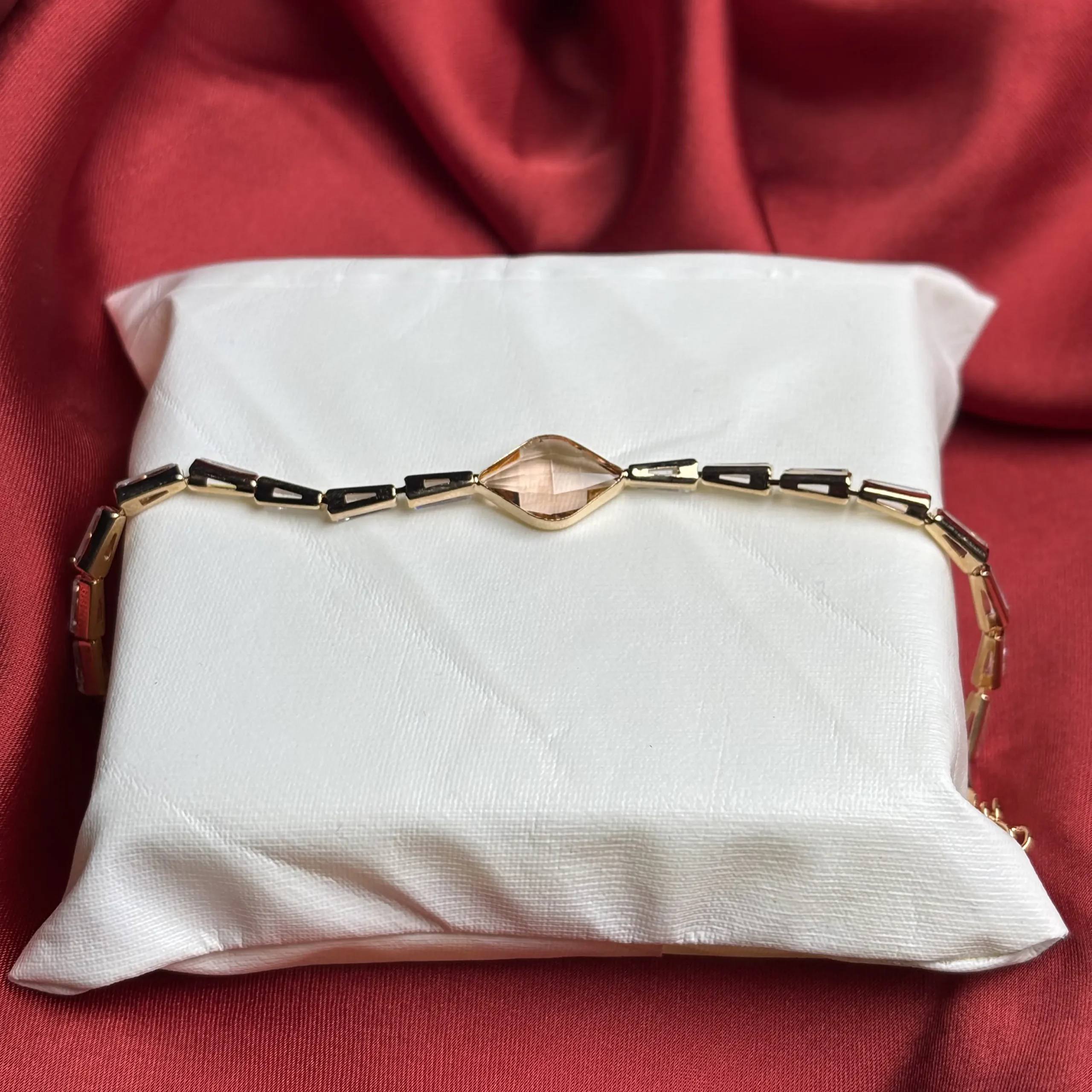 Vibrant Red and Sparkling Bracelet - Image 3