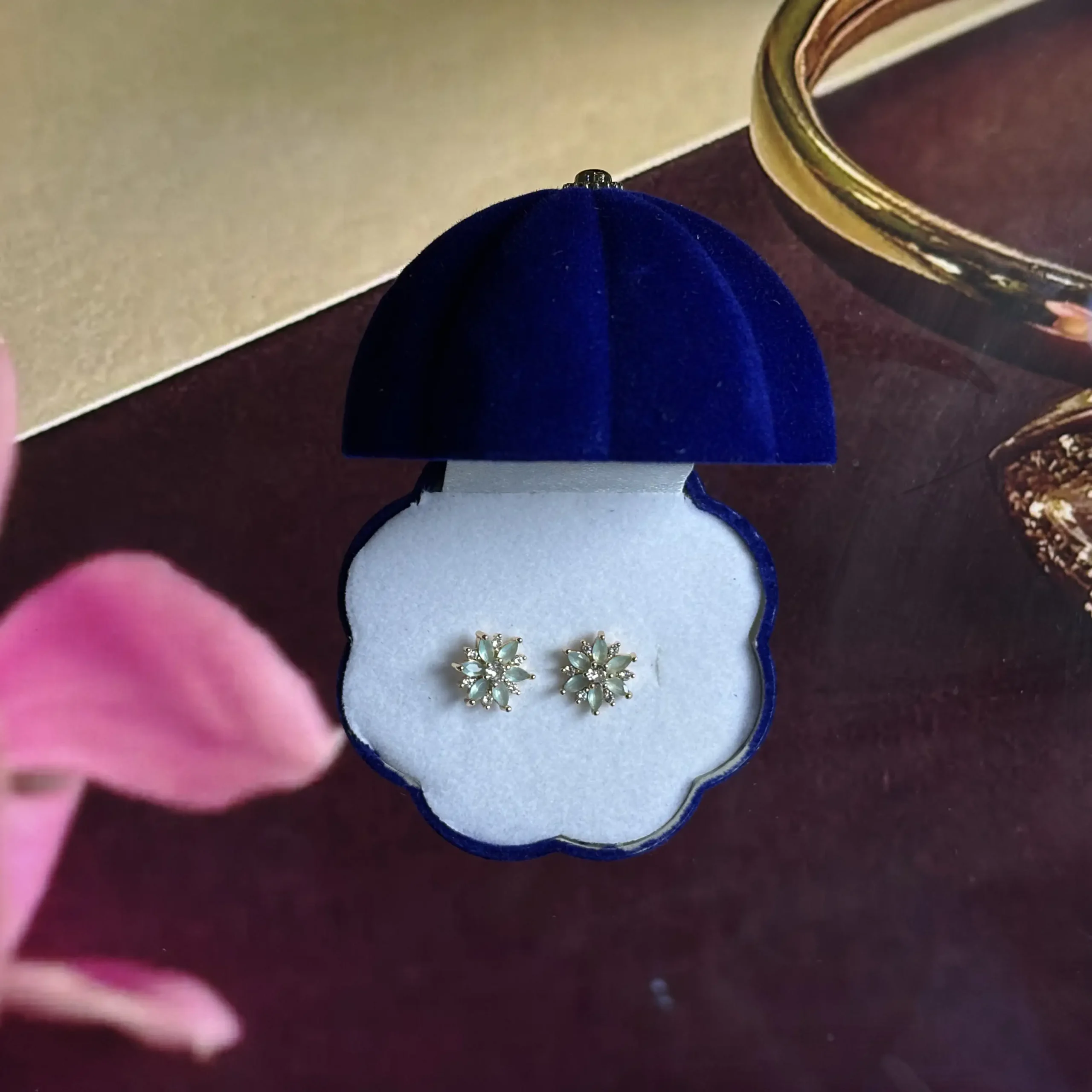 Elegant Floral Ear Tops - Image 3